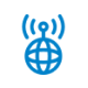 Icono de una antena encima del planeta Tierra, significa cobertura extensa. 