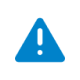 Icono de un signo de exclamación adentro de un triángulo, significa alerta.