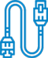 Icono de un cable de fibra óptica 